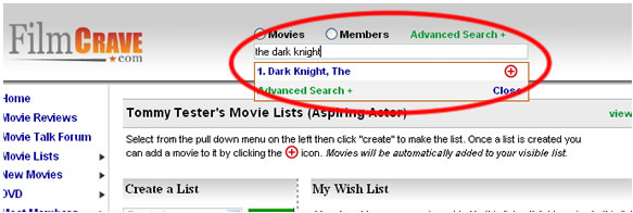 Add Movies to Your Movie List