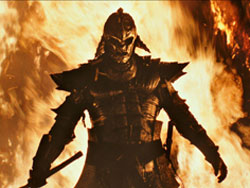 A Samurai emerges from the flames in top action 2013 film 47 Ronin