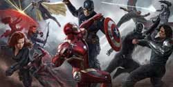 Chris Evans as Captain American and Robert Downey Jr. as Iron Man lead the charge for their sides in the top action fantasty movie of 2016, Captain America: Civil War