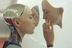 Alicia Vikander gets in touch with her self in one of the top sci-fi movies of 2015, Ex Machina.