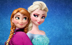 The world's most popular animated sisters: Elsa and Anna, from the world's highest-grossing animated film, Frozen.