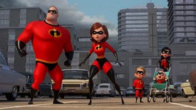 Craig T. Nelson, Holly Hunter, Huck Milner and Sarah Vowel voice a truly super family in the top 2018 animated movie Incredibles 2.