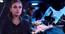 Mila Kunis gets caught up in an interstellar adventure in the top 2015 sci-fi film Jupiter Ascending.