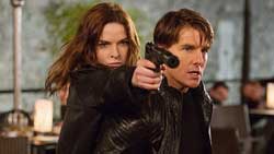 Tom Cruise and Rebecca Ferguson are a true dynamic duo in the top 2015 action movie Mission: Impossible - Rogue Nation