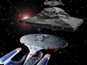 Star Wars and Star Trek together at last.