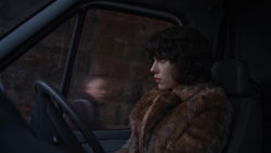 Scarlett Johansson searches for her next victim in the 2014 top sci-fi film Under the Skin