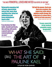 What She Said: The Art of Pauline Kael Blu-Ray Cover